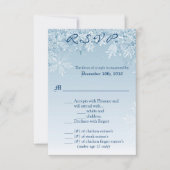 Carte R.S.V.P. 3,5x5 Snowflakes à cristaux Neige h (Devant)