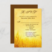 Carte R.S.V.P. 3,5x5 Sunrise Blé Pays Rustique (Devant / Derrière)