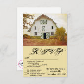 Carte R.S.V.P. 3,5x5 Sunset Barn Pays tournevis ru (Devant / Derrière)
