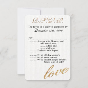 Carte R.S.V.P. 3.5x5 Teenage Gold Foil Parties sci