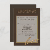 Carte R.S.V.P. 3.5x5 Teenage Gold Foil Parties sci (Devant / Derrière)