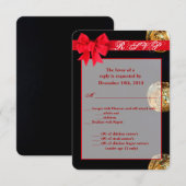 Carte R.S.V.P. 3,5x5 Uniforme de marine grande ten (Devant / Derrière)