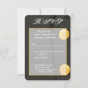 Carte R.S.V.P. 3.5x5 UNIFORME DE VERTS DE LA ROBE