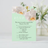 Carte R.S.V.P. 3,5x5 Vert & Orchidée (Debout devant)