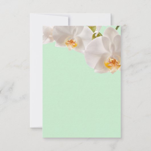 Carte R.S.V.P. 3,5x5 Vert & Orchidée (Dos)