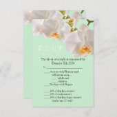 Carte R.S.V.P. 3,5x5 Vert & Orchidée (Devant / Derrière)