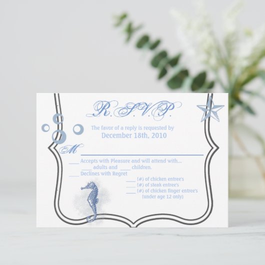 Carte R.S.V.P. 5 x 3,5 Sea Ocean Beach (Debout devant)