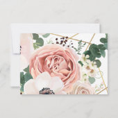 Carte R.S.V.P. 5x3.5 Anémone de Rose géométrique d (Dos)