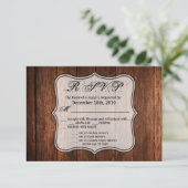 Carte R.S.V.P 5x3.5 Barne Bois Pays rustique (Debout devant)