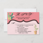 Carte R.S.V.P. 5x3.5 Bohemian Cactus Succulents De (Devant)