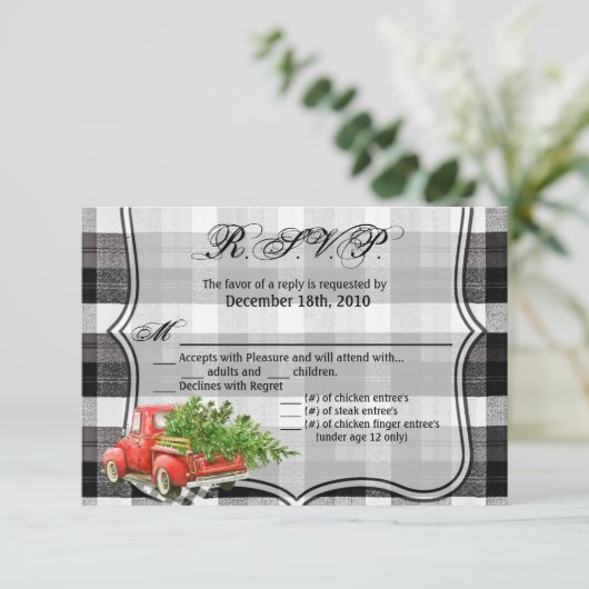 Carte R.S.V.P 5x3.5 XMAS Camion Buffalo débarqué C (Debout devant)