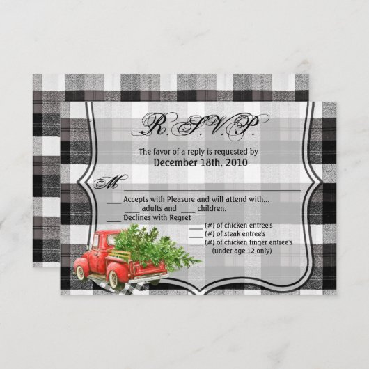 Carte R.S.V.P 5x3.5 XMAS Camion Buffalo débarqué C (Devant / Derrière)