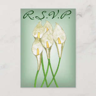 Carte R.S.V.P Calla Lilies (Blanc)