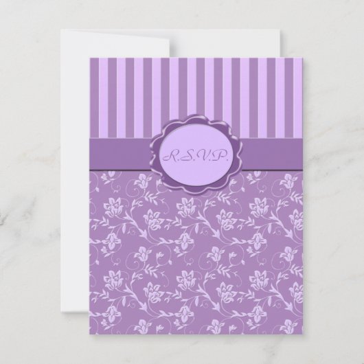 Carte R.S.V.P. Flore Lavender (Devant)