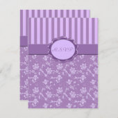 Carte R.S.V.P. Flore Lavender (Devant / Derrière)