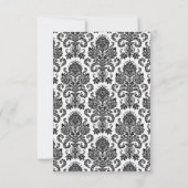 Carte R.S.V.P. mariage Damassé 8,9x12,7 cm (Dos)