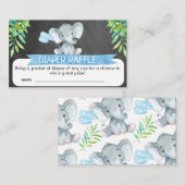 Carte rabat Baby shower éléphant Insertion (Devant / Derrière)