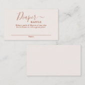 Carte rabat minimaliste baby shower rose (Devant / Derrière)