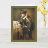 Carte Rabbin et étudiant (Fleur jaune)