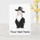 Carte Rabbin juif drôle - bande dessinée fraîche (Fleur jaune)
