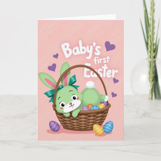 Carte Rabbit Basket Celebration Card (Devant)