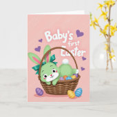 Carte Rabbit Basket Celebration Card (Fleur jaune)