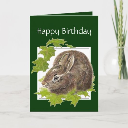 Carte Rabbit de lapin d'anniversaire général pour quelqu (Devant)