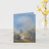 Carte Rabbit EASTER 4 x 5.6" (Fleur jaune)