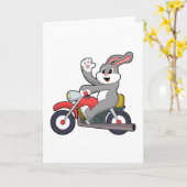 Carte Rabbit en tant que Biker avec Motorcycle.PNG (Fleur jaune)