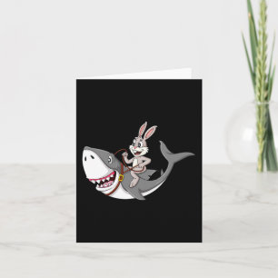 Carte Rabbit équitation requin Pâques Fun Boys Girls Kid