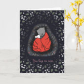 Carte Rabbit et ours Couple Amour Saint Valentin (Fleur jaune)