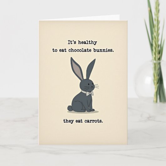 Carte Rabbit Humor Greeting Card (Devant)