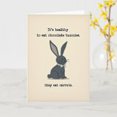Carte Rabbit Humor Greeting Card (Fleur jaune)