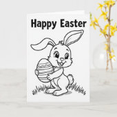 Carte Rabbit Oval Pattern Celebration Card (Fleur jaune)