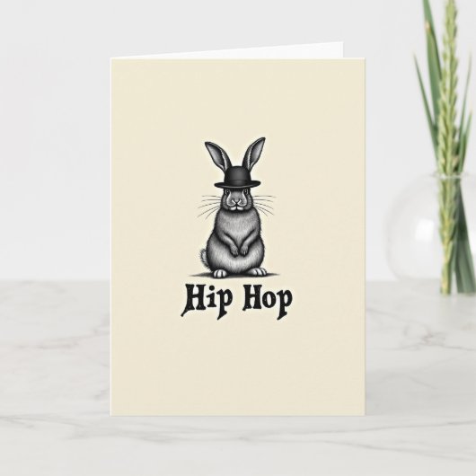 Carte Rabbit Pattern Hip Hop Card (Devant)