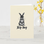 Carte Rabbit Pattern Hip Hop Card (Fleur jaune)