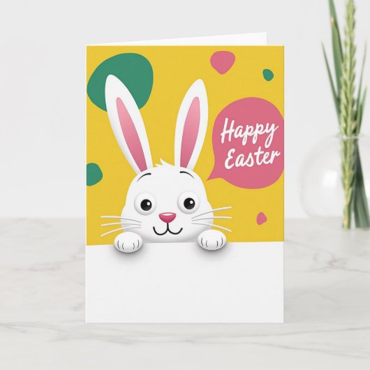 Carte Rabbit Peek Easter Shapes Card (Devant)