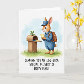 Carte Rabbit Postman Delivery Card (Fleur jaune)