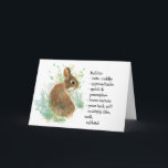 Carte Rabbit Totem, Animal Guide Funny Birthday<br><div class="desc">Rabbit Totem,  Animal Guide Inspirational and spiritual but funny card is a perfect Birthday card for the person in your life who displays all these characteristics.</div>