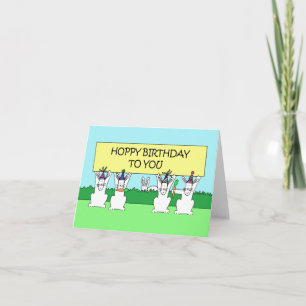 Carte Rabbits Hoppy Anniversaire pour vous
