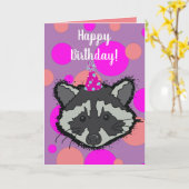 Carte Raccoon (Fleur jaune)