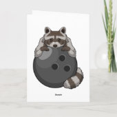 Carte Raccoon à Bowling avec Bowling (Dos)