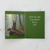 Carte Raccoon dans la forêt (Intérieur)