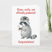 Carte Raccoon Graduation (Devant)