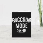 Carte Raccoon Mode On Costume Funny Trash Panda Gift Ani (Devant)