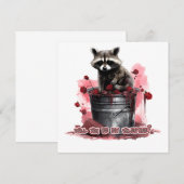 Carte Raccoon Seras-tu ma Saint-Valentin ? (Devant / Derrière)