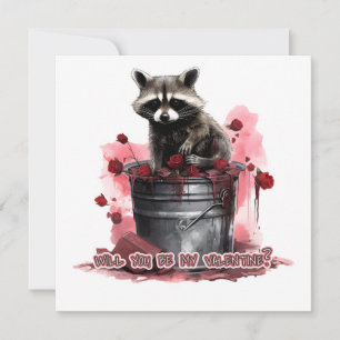 Carte Raccoon Seras-tu ma Saint-Valentin ?