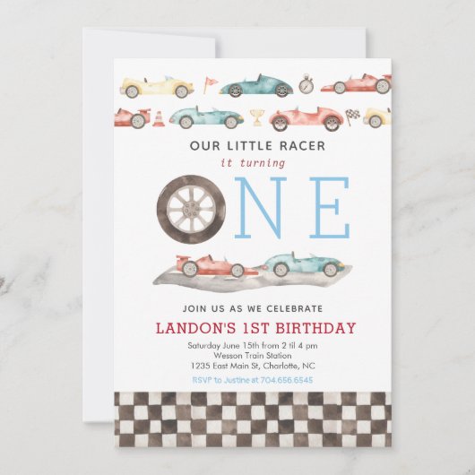 Carte Race Invitation Anniversaire (Devant)