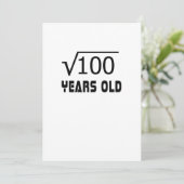 Carte Racine carré de 100 10 ans 10e anniversaire (Debout devant)