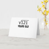 Carte Racine carré de 121 11 ans 11e anniversaire (Fleur jaune)
